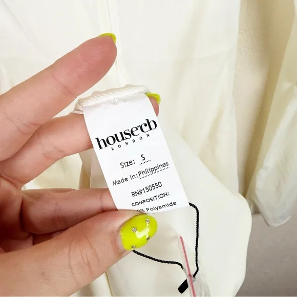 House of CB Milarose Dress Choker Long Sleeve Mesh Midi Dress Small - Picture 10 of 10